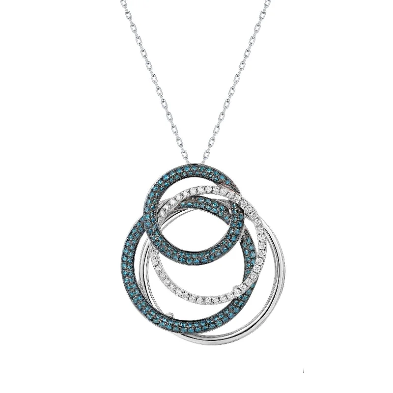 Blue Diamond Pendant (Blue Diamond 1.19 cts. White Diamond 0.33 cts.)