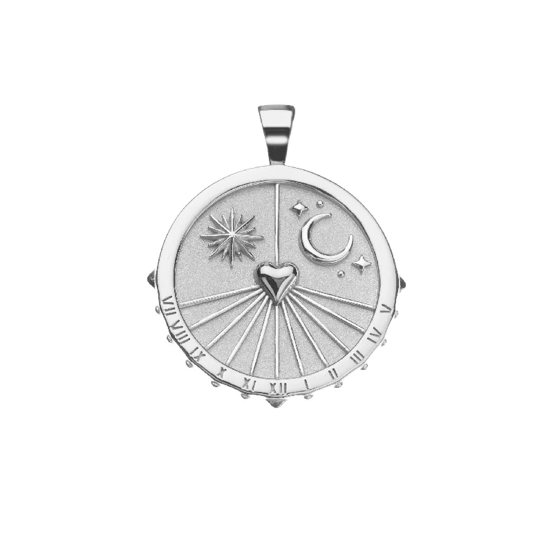 FOREVER Sundial Pendant Coin in Silver