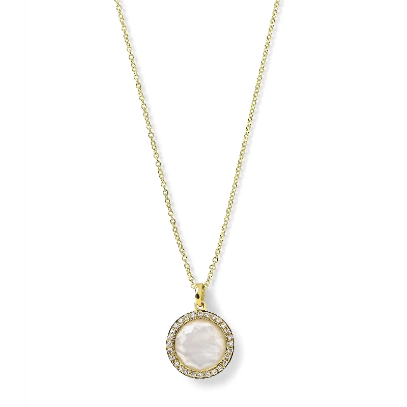 IPPOLITA Rock Candy® Lollipop Mini Pendant Necklace with Diamonds in Mother-of-Pearl