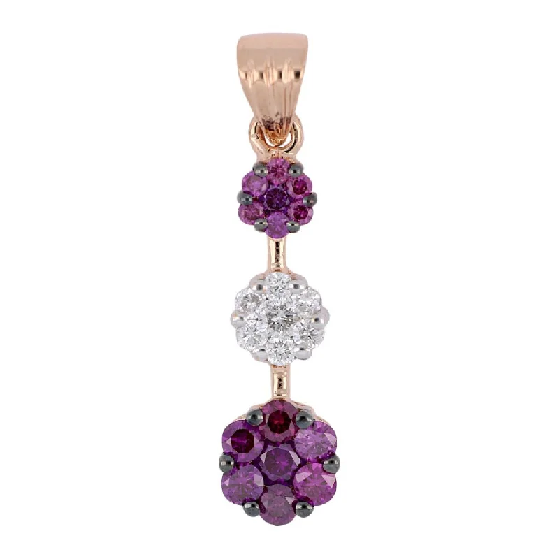 Purple Diamond Pendant (Purple Diamond 0.56 cts. White Diamond 0.2 cts.)