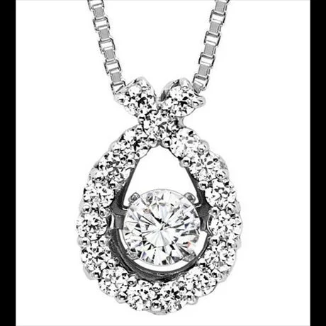 1/2ctw Diamond 14K Rhythm of Love Pendant