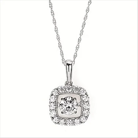 1/2ctw Diamond 14K Rhythm of Love Pendant