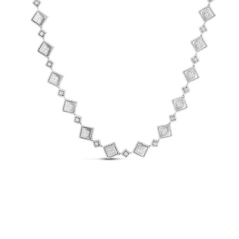 Roberto Coin Palazzo Ducale Diamond Collar Necklace in 18K White Gold