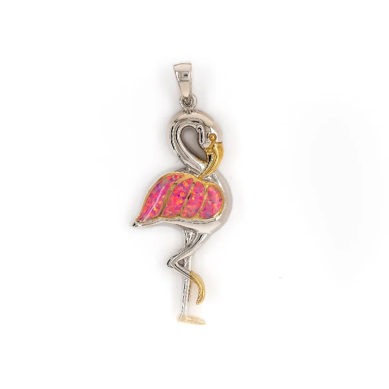 Standing Flamingo - Small Pendant