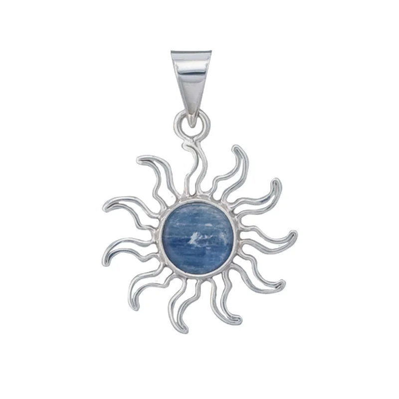 Sterling Silver Kyanite Sun Pendant