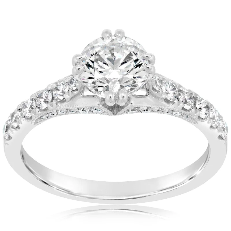 1/2 Carat Vintage Diamond Engagement Ring Setting