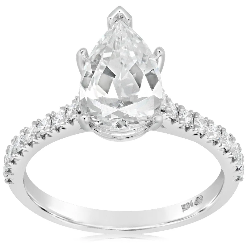 2 Carat Pear Shape Diamond Setting