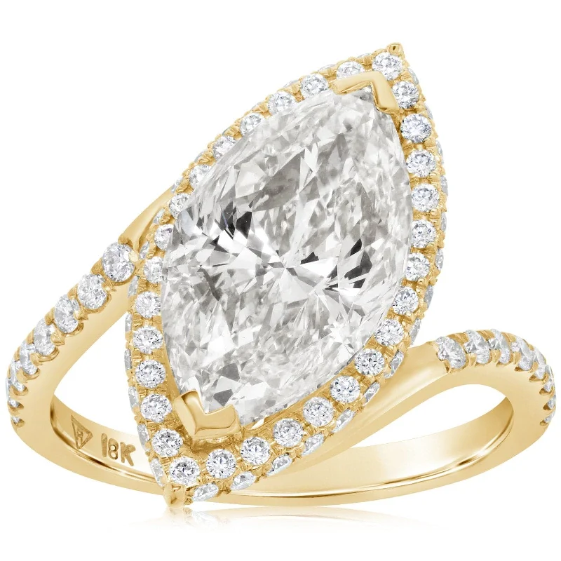 Angled Diamond Engagement Ring Setting