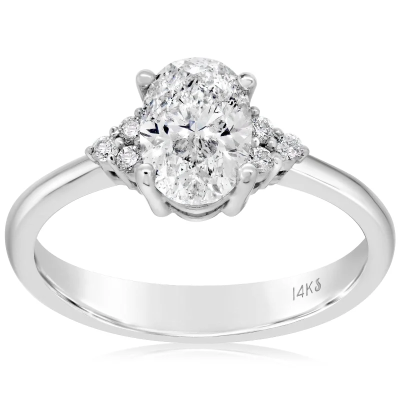 Complete 1.02 Carat Oval Diamond Engagement Ring