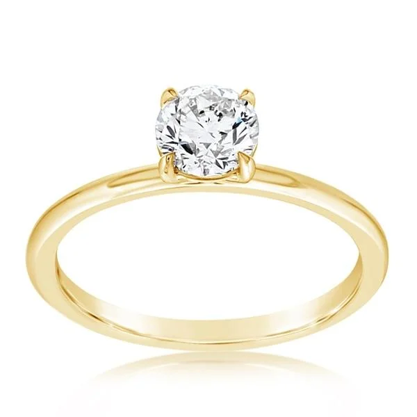 Complete .74 Carat Diamond Solitaire Engagement Ring