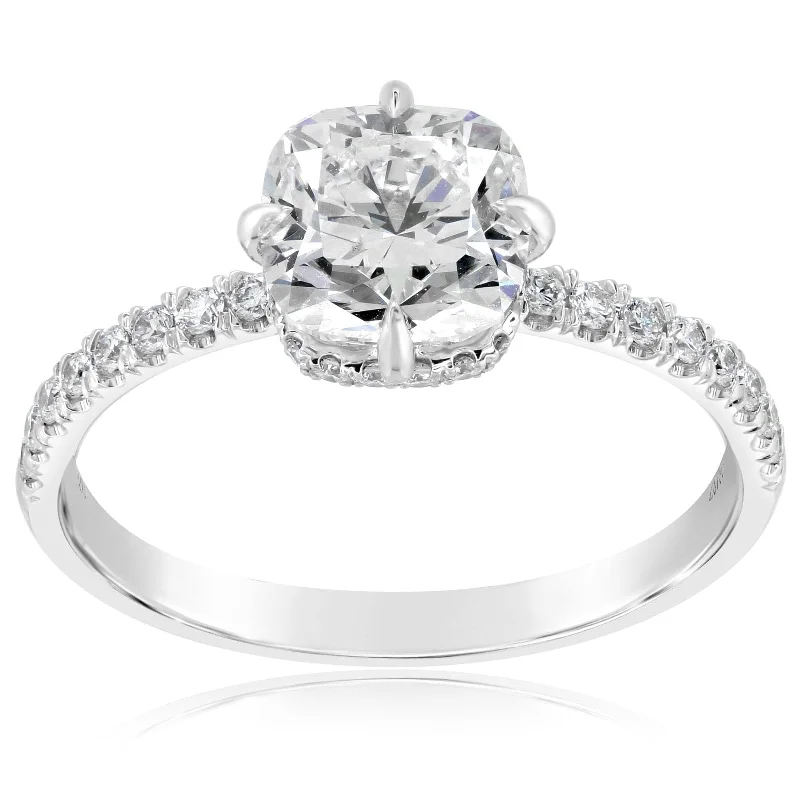 Cushion Cut Diamond Engagement Ring Setting