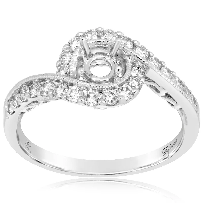 Halo Twist Diamond Engagement Ring Setting