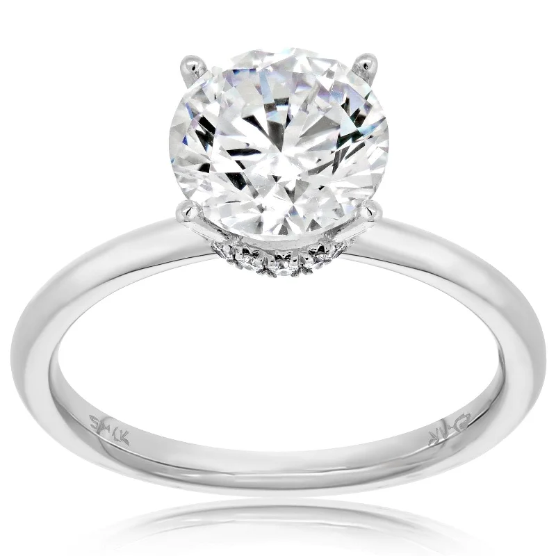 Hidden Halo Diamond Setting