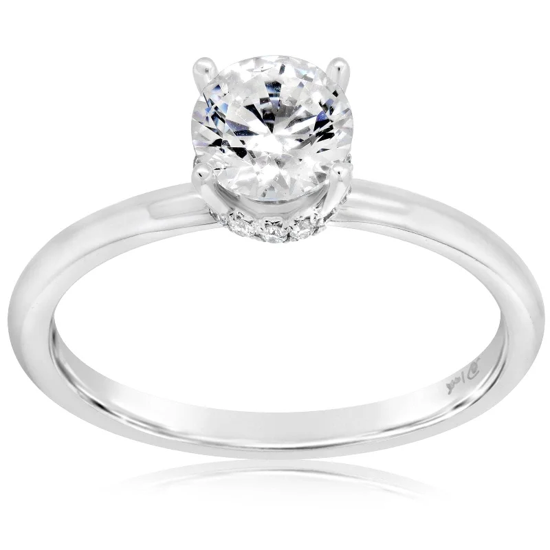 Hidden Halo Diamond Setting