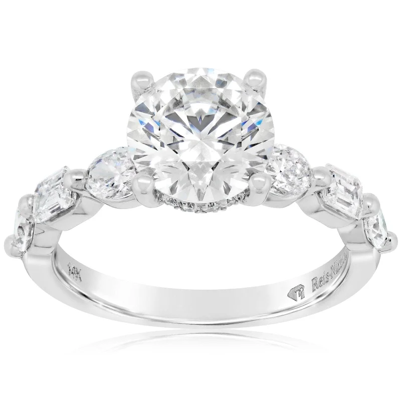 Mixed Shape Diamond Engagement Ring Setting