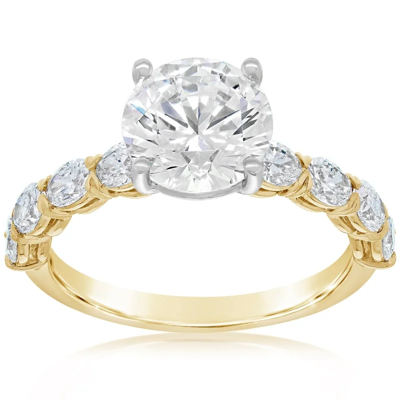 PRECISION SET Grand Aire Petite Diamond Engagement Ring Setting