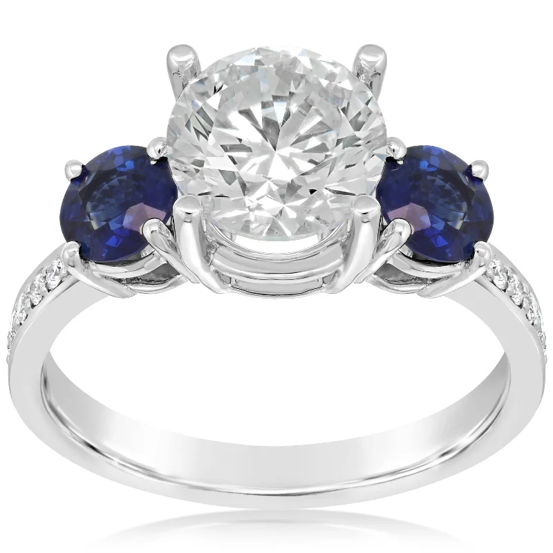 Sapphire & Diamond Engagement Ring Setting