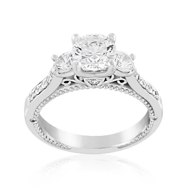 Three Stone Diamond Engagement Ring