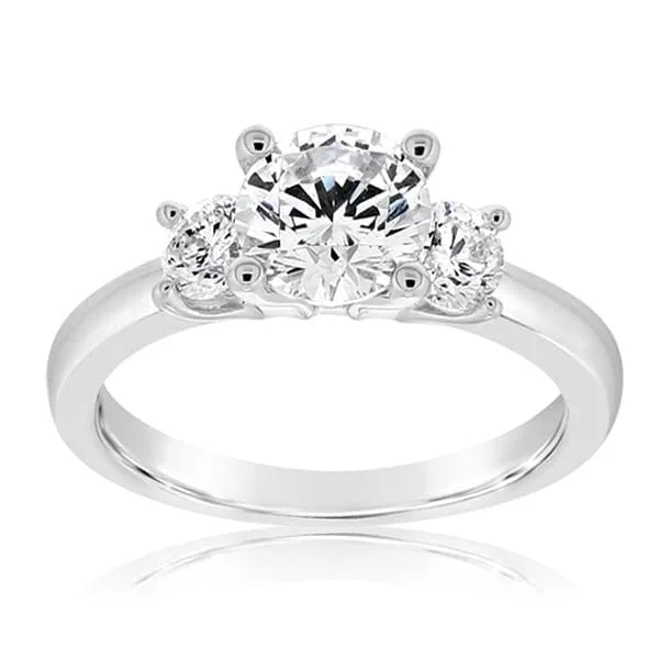 Three Stone Diamond Engagement Ring Setting