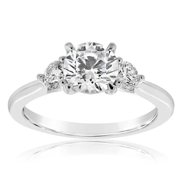 Three Stone Diamond Engagement Ring Setting