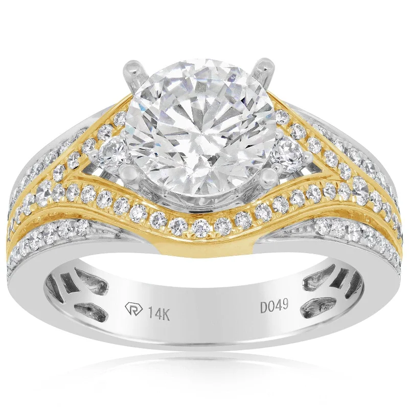 Two-Tone Diamond Engagement Ring Setting