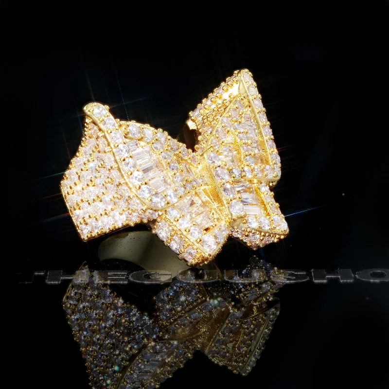 18k Gold-Plated CZ Hip Hop Butterfly Ring