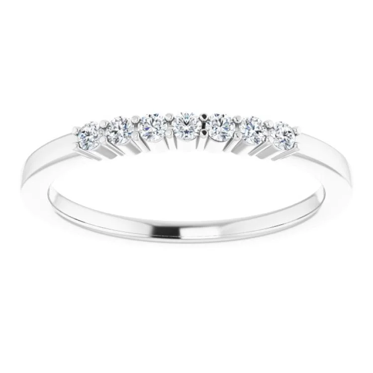 14K White 1/8 CTW Natural Diamond Anniversary Band