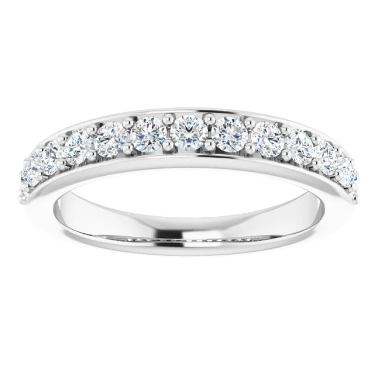 14K White 5/8 CTW Natural Diamond Anniversary Band