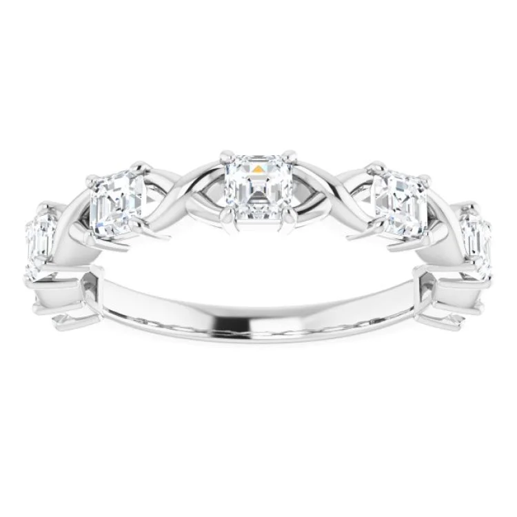 Platinum 1 1/8 CTW Natural Diamond Anniversary Band