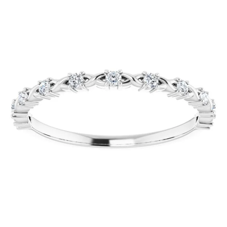 Platinum 1/6 CTW Natural Diamond Anniversary Band