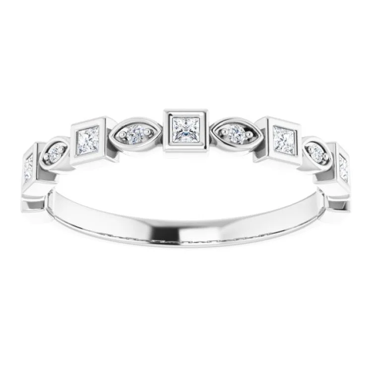 Platinum 1/5 CTW Natural Diamond Anniversary Band