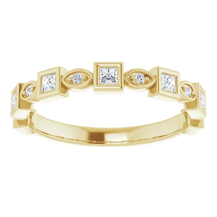 14K Yellow 1/4 CTW Natural Diamond Anniversary Band