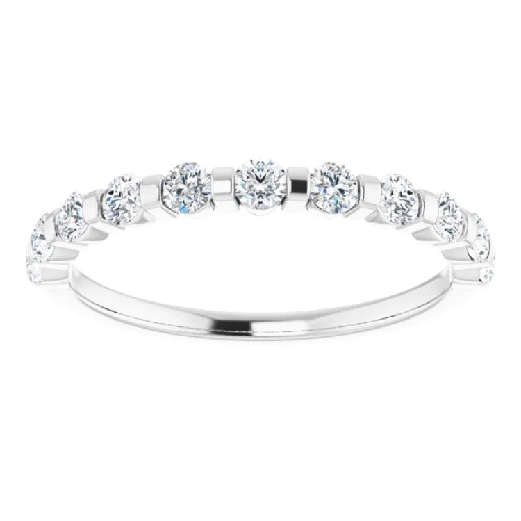 Platinum 1/2 CTW Natural Diamond Anniversary Band