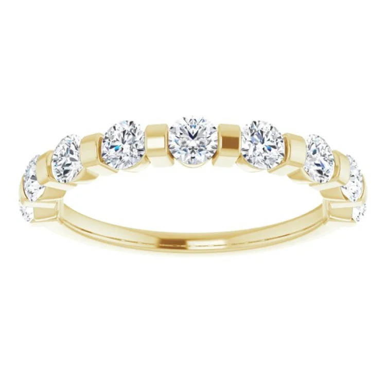 14K Yellow 9/10 CTW Natural Diamond Anniversary Band