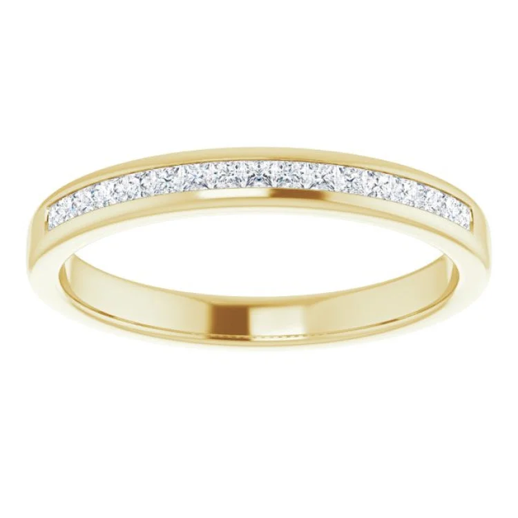 14K Yellow 3/8 CTW Natural Diamond Band