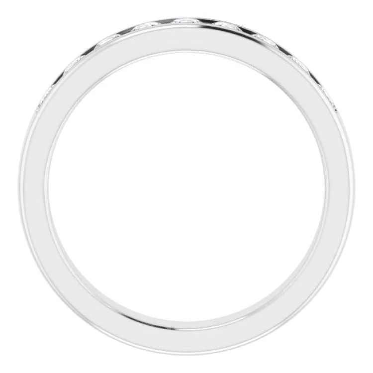 Platinum 3/4 CTW Natural Diamond Band