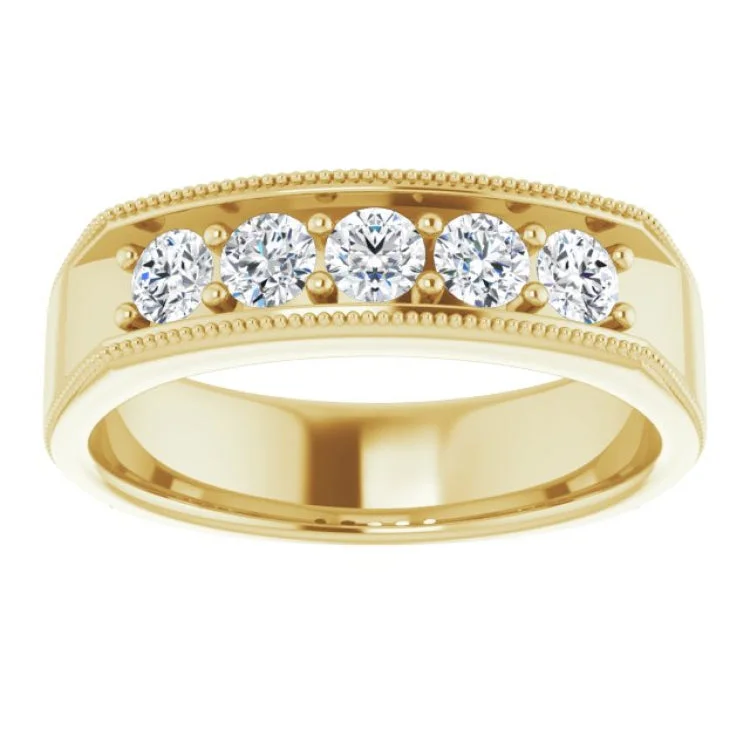 14K Yellow 3/4 CTW Natural Diamond Ring