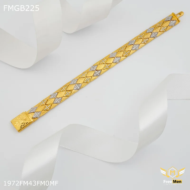 Freemen Diamond cut AD casting Bracelet for Men - FMGB225