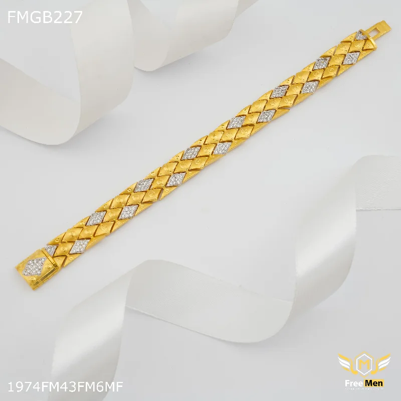 Freemen Diamond cut AD casting Bracelet for Men - FMGB227