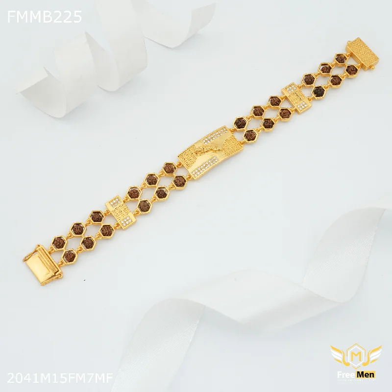 Freemen Jaguar With Rudraksha Bracelet For Men - FMMB225