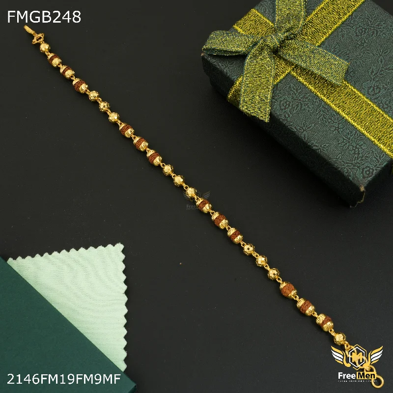 Freemen Rudraksha with Golden Ball for Men - FMGB248