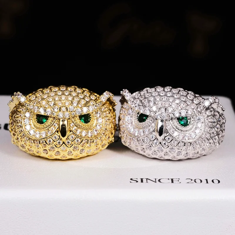 Iced Owl Ring