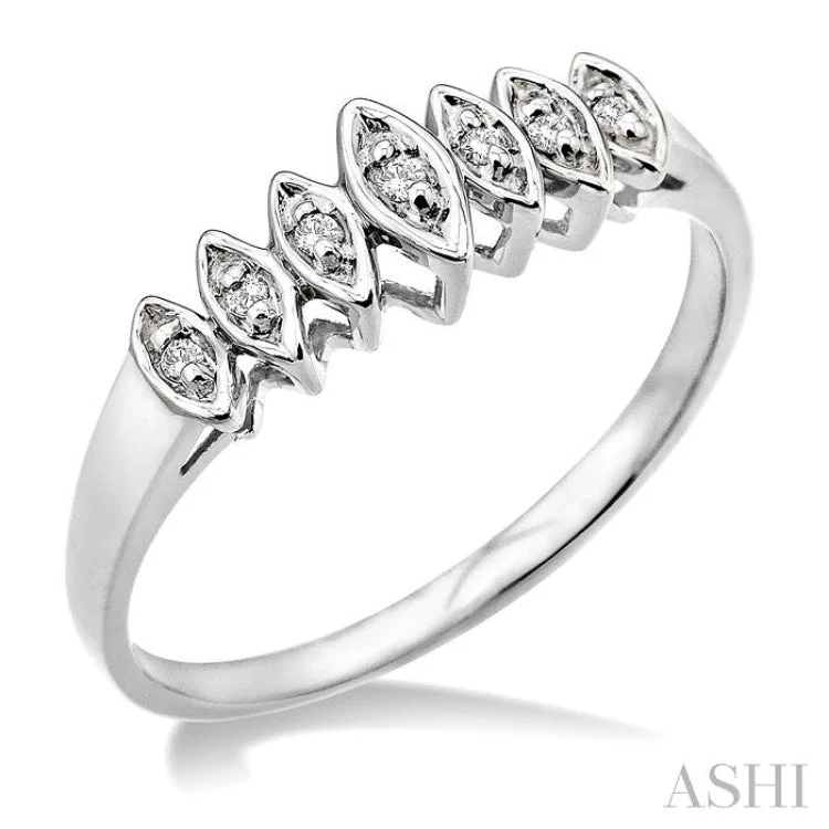 1/20 Ctw Round Cut Diamond Ring in 10K White Gold