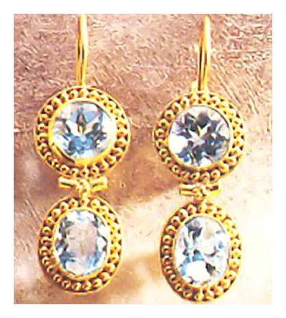 Blue Topaz Ballroom Earrings