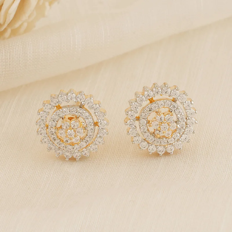 Cute CZ nakshatra round stud earring