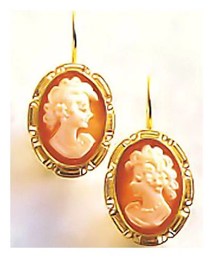 Elizabeth Barrett Cameo Earrings