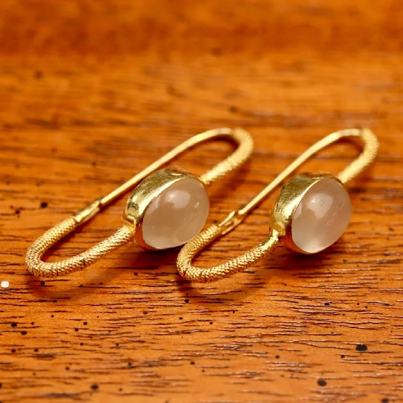 Moonstone Mirror Earrings