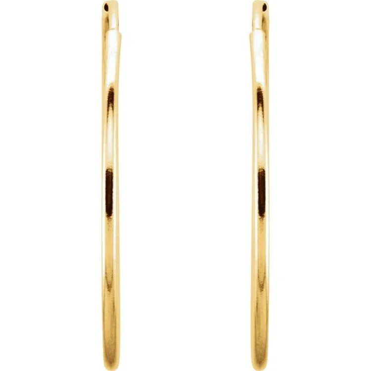 14K Yellow 24 mm Endless Hoop Earrings