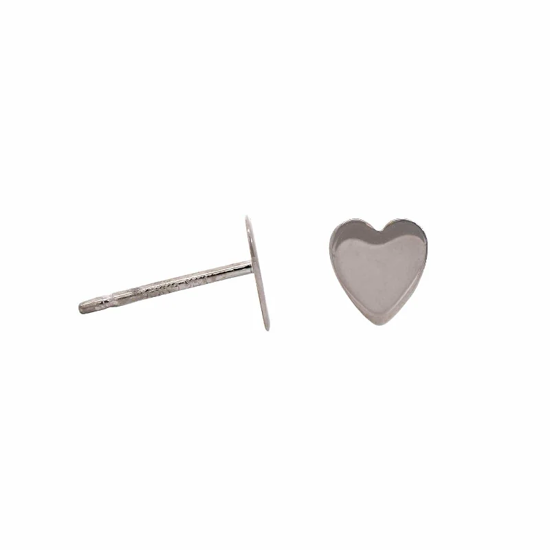 Sterling Silver Heart Studs