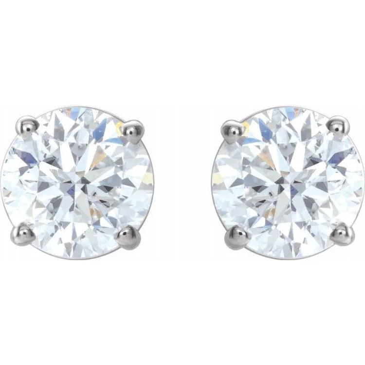 14K White 1 1/2 CTW Natural Diamond Stud Earrings with Friction Post